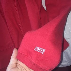red soffe jacket